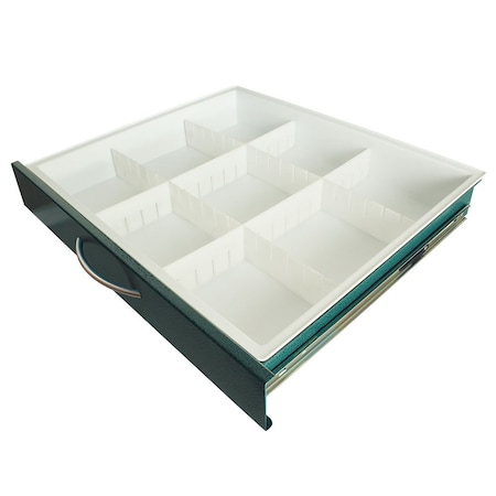 Harloff Basic MDS24 Adjustable Plastic Dividers with Insert Tray, 3 Inch Drawers MD24-TRAYDIV3-B